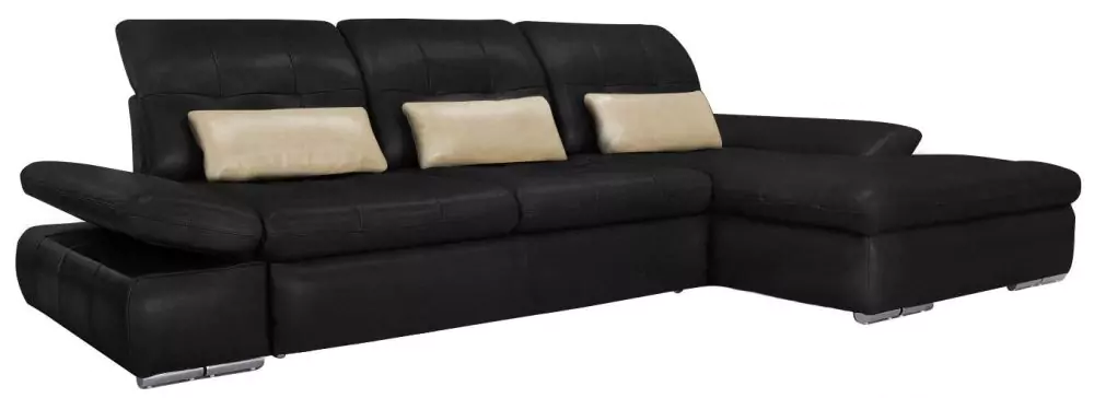 Кожаный Угловой диван-кровать Лофт дизайн 5