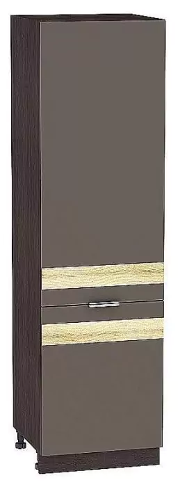 Шкаф пенал с 2-мя дверцами Терра 600 DR (для верхних шкафов высотой 720) Смоки Софт/Венге