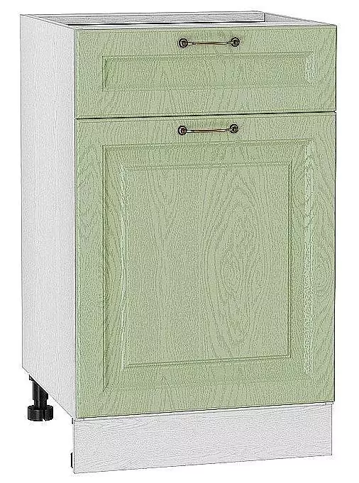 Шкаф нижний с 1-ой дверцей и ящиком Ницца 500 Дуб оливковый/Белый