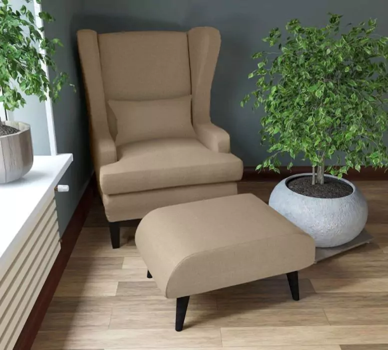 Комплект мягкой мебели Оскар (кресло и пуф) дизайн 2