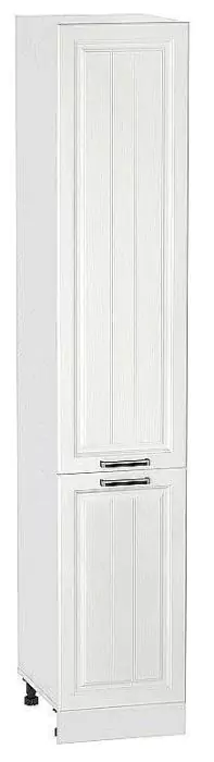 Шкаф пенал с 2-мя дверцами Прага 400Н (для верхних шкафов высотой 920) Белое дерево/Белый
