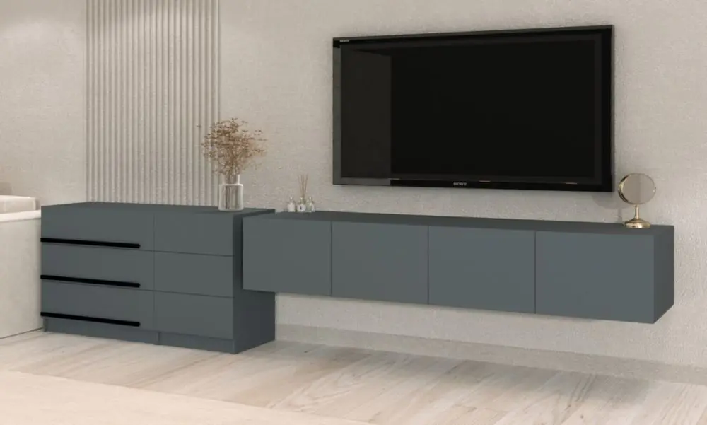 Комплект Бастион в гостиную 1.5 м, графит