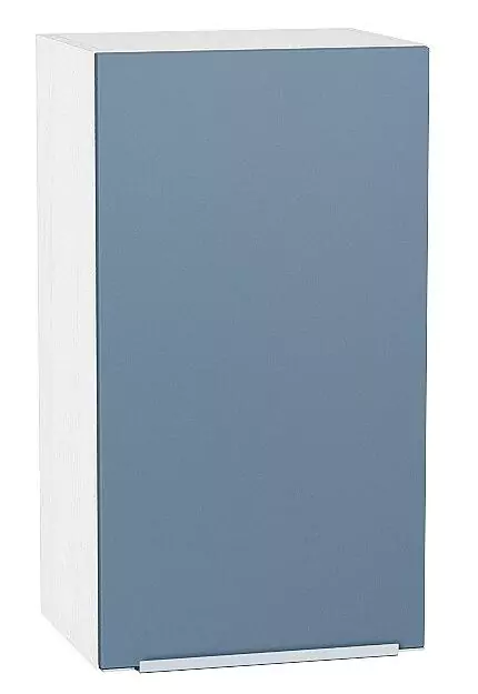 Шкаф верхний с 1-ой дверцей Фьюжн 720х400 Silky Blue/Белый