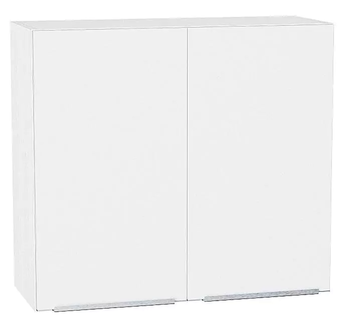 Шкаф верхний с 2-мя дверцами Фьюжн 720х800 Silky White/Белый