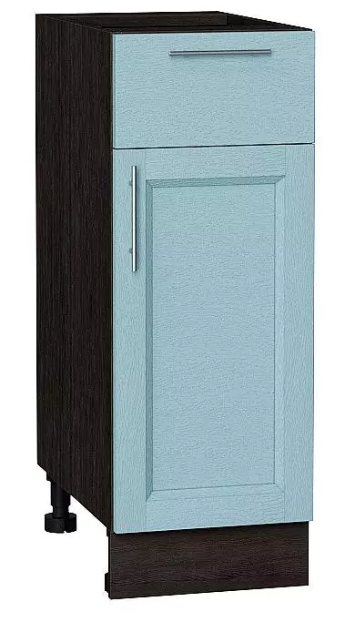 Шкаф нижний с 1-ой дверцей и ящиком Сканди 300 Sky Wood/Венге