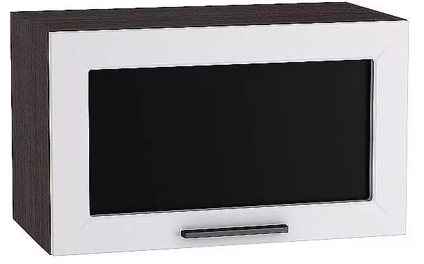 Шкаф верхний горизонтальный остекленный с увеличенной глубиной Глетчер 600 Гейнсборо Силк/Венге