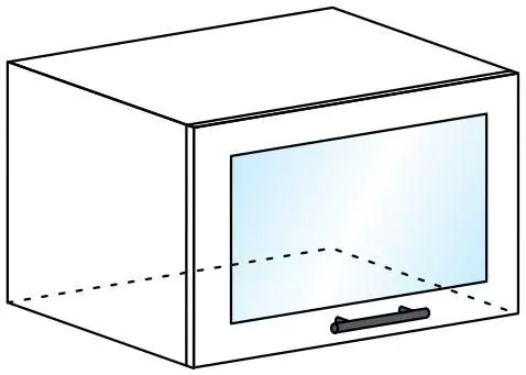 Шкаф горизонтальный со стеклом ШВГС 600 арт153