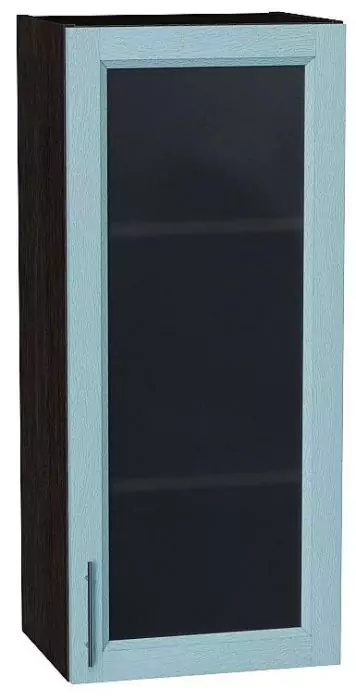 Шкаф верхний с 1-ой остекленной дверцей Сканди 920х400 Sky Wood/Венге