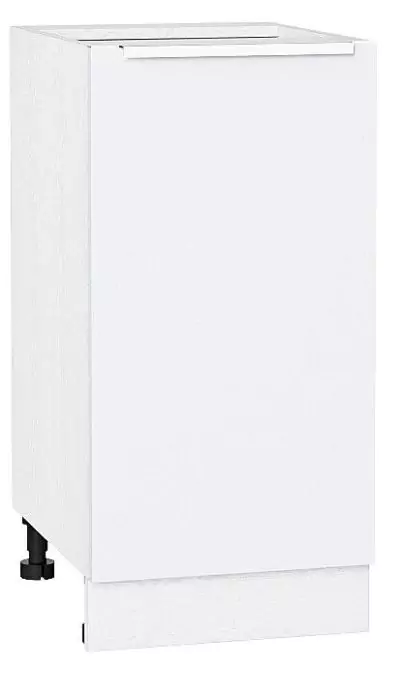 Шкаф нижний с 1-ой дверцей Фьюжн 400 Silky White/Белый