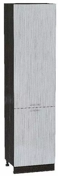 Шкаф пенал с 2-мя дверцами Валерия-М 600х2340 Серый металлик дождь светлый/Венге