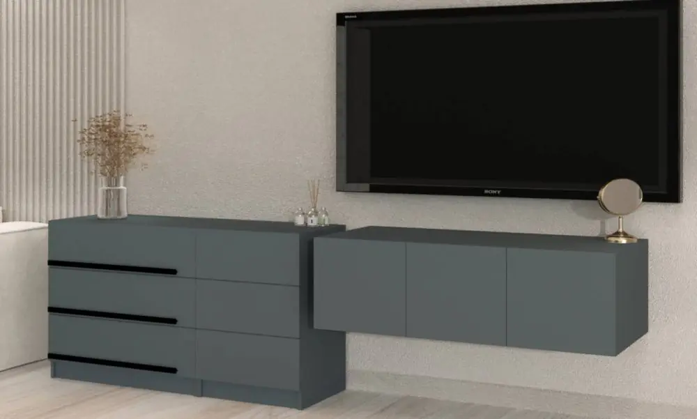 Комплект Бастион в гостиную 2.5 м, графит