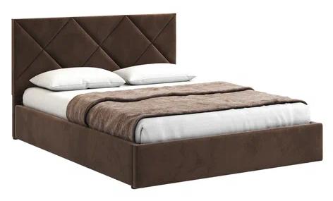 Кровать двуспальная Афина 6 160 с ПМ и с матрасом Divano Basic Независимые пружины (НПБ) дизайн 1