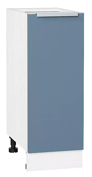Шкаф нижний с 1-ой дверцей Фьюжн 300 Silky Blue/Белый