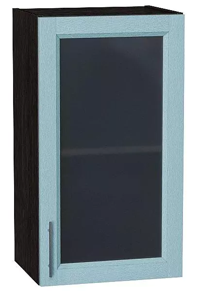 Шкаф верхний с 1-ой остекленной дверцей Сканди 720х400 Sky Wood/Венге