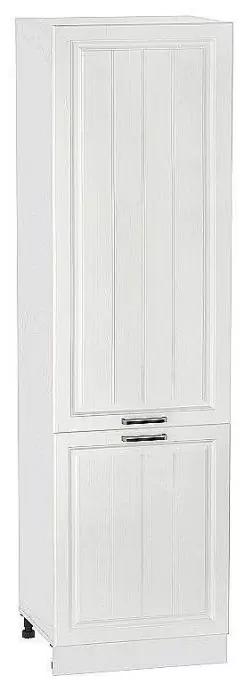 Шкаф пенал с 2-мя дверцами Прага 600Н (для верхних шкафов высотой 920) Белое дерево/Белый