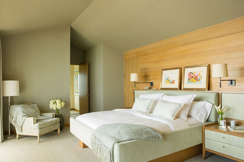 Спальня в оливковом цвете дизайн