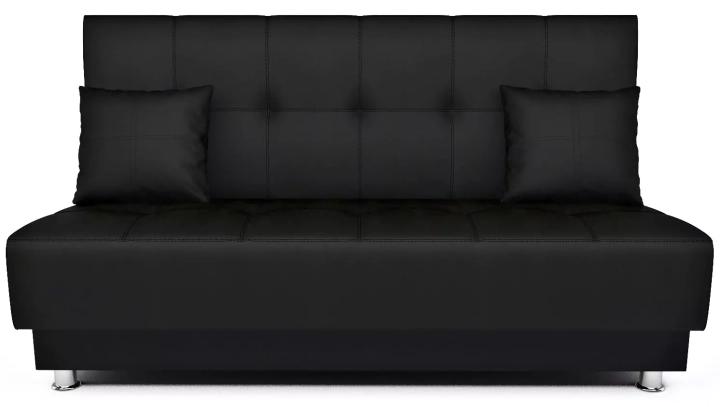ф50а Прямой диван Мария - экокожа черная 1