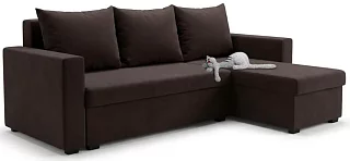 Угловой диван Турин Лайт Еврокнижка Коричневый
