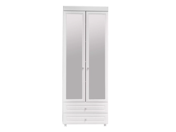 ф54а/СМ Шкаф 2-х дверный с зеркалами и ящиками Монако МН-45