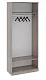 ф82 Шкаф для одежды с 1-ой глухой и 1-ой зеркальной дверями «Прованс» (Дуб Сонома трюфель/Крем)