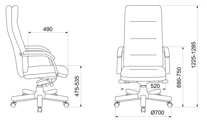 Кресло руководителя Бюрократ T-9927 Walnut дизайн 1, Черный