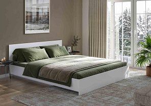 Двуспальная кровать Ронда КР-160 с матрасом Divano Plain Независимые пружины (НПБ) дизайн 2 