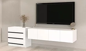 Комплект в гостиную Бастион 2.4 м Белый