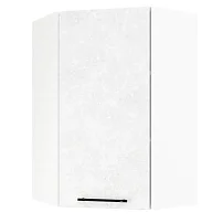 Шкаф верхний угловой (премьер) ШВУ 600Н Нувель (бетон белый) 