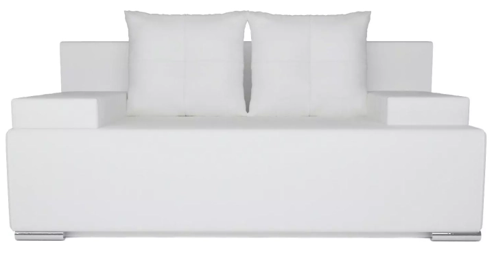 ф50а Прямой диван Мадейра (экокожа белая) 1