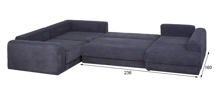 Ф258А Угловой диван-кровать Мэдисон дизайн 4 разлож размеры
