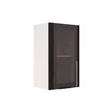 Шкаф верхний со стеклом ШВС 450 Норд (софт черный) 