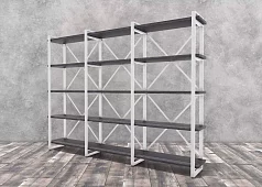 Стеллаж Айсберг Лофт 240х182-4 Черный 