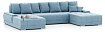 П-образный диван Нордвикс -П, Голубой