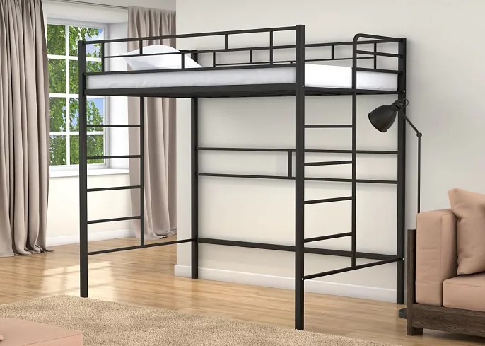 Кровать-чердак Амстердам 2 120, Черный