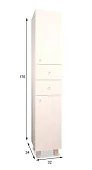 Пенал для ванной Мебелеф-3 Белый 