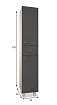 Пенал для ванной Мебелеф-2, Черный