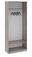 ф82 Шкаф для одежды с 2-мя глухими дверями «Прованс» (Дуб Сонома трюфель/Крем)