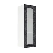Шкаф верхний со стеклом (премьер) ШВС 300Н Нувель (бетон черный) 