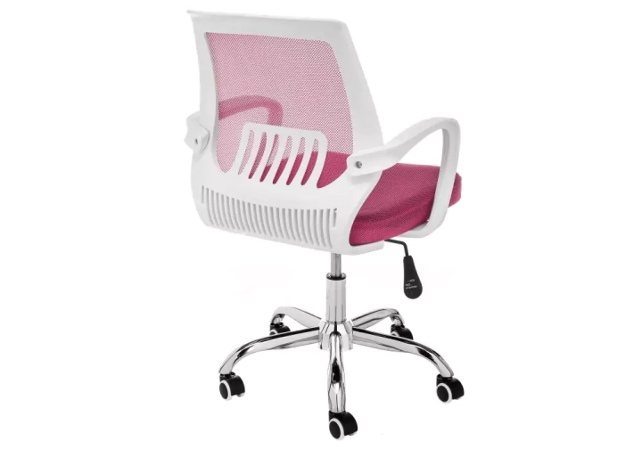 ф208а Компьютерное кресло Ergoplus белое / розовое