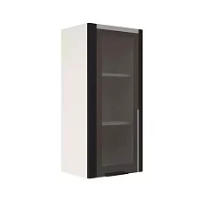 Шкаф верхний со стеклом (премьер) ШВС 450H Норд (софт черный) 