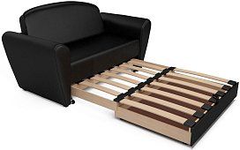 Прямой диван Квартет Выкатной Черный