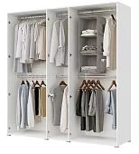 Шкаф Квадро 5-ти ств 2500 Белый