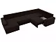 Угловой диван Мэдисон - П микровельвет коричневый фото6