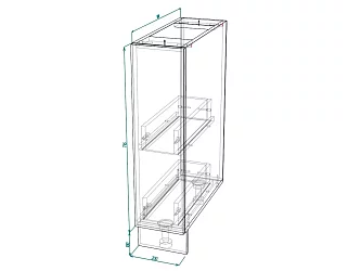 Шкаф нижний ШНБ 200 Норд (софт латте)